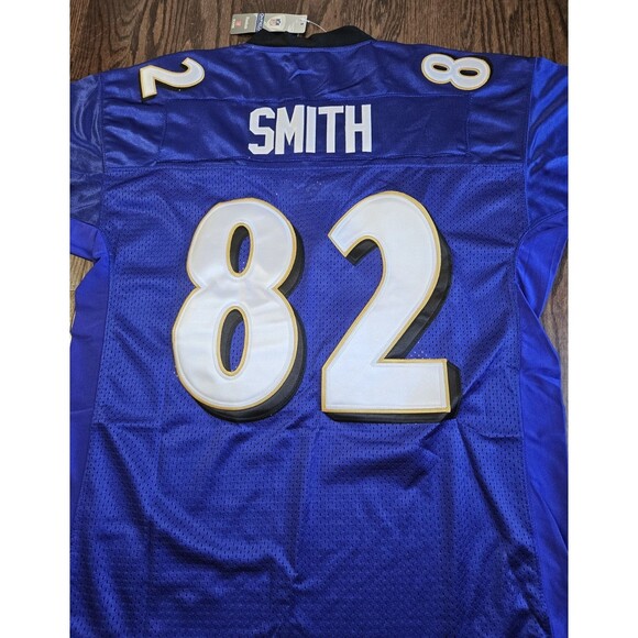 NFL On Field Jersey Torrey Smith #82 Reebok Baltimore Ravens Size 52 Purple NWT - Picture 12 of 14